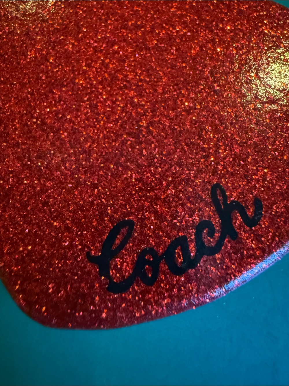 Coach Red Glitter Heart Compact Mirror ❤️✨ - Picture 2 of 5